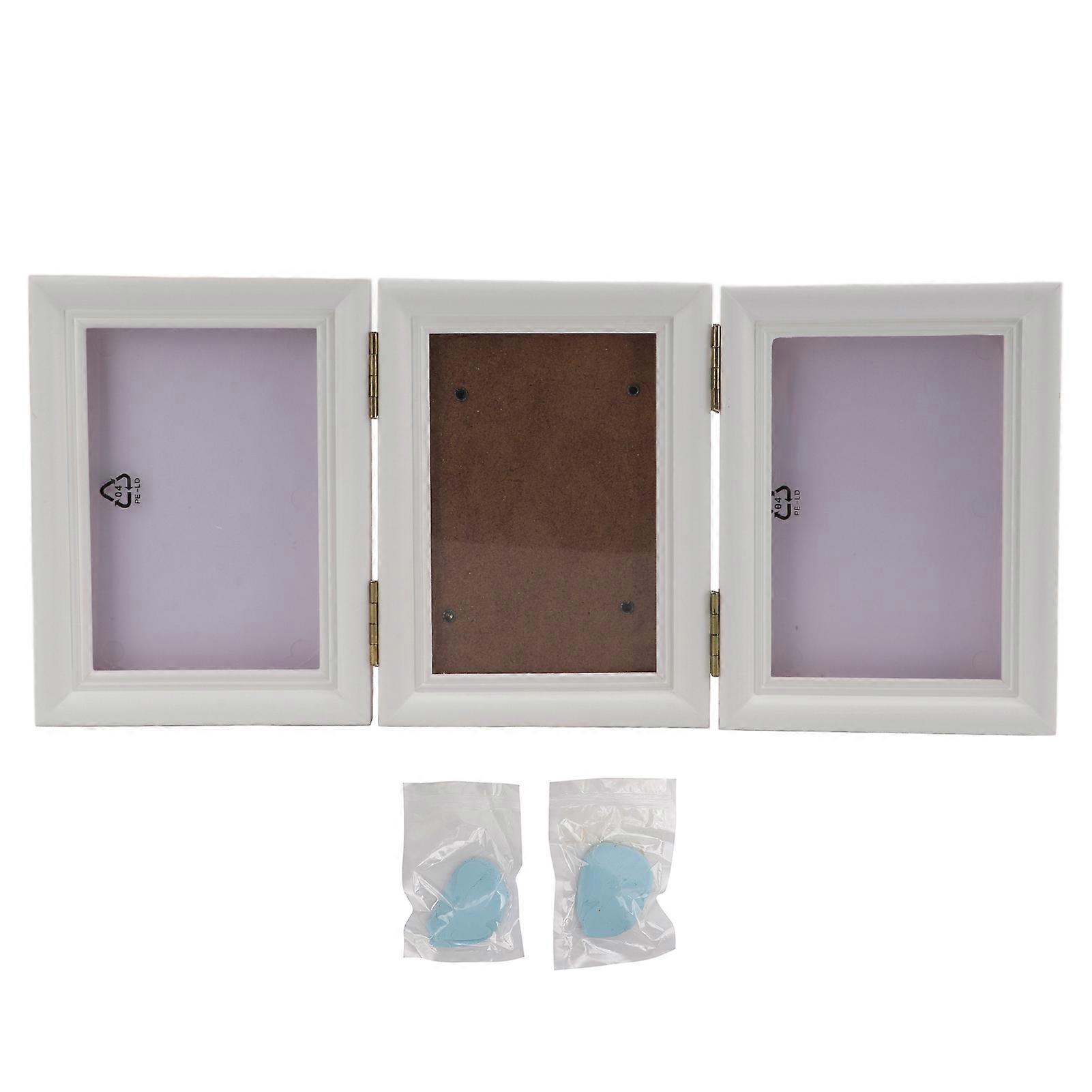 Pet Pawprint Keepsake Frame DIY Pet Footprint Memorial Picture Frame with Pawprints for Dog and Cat