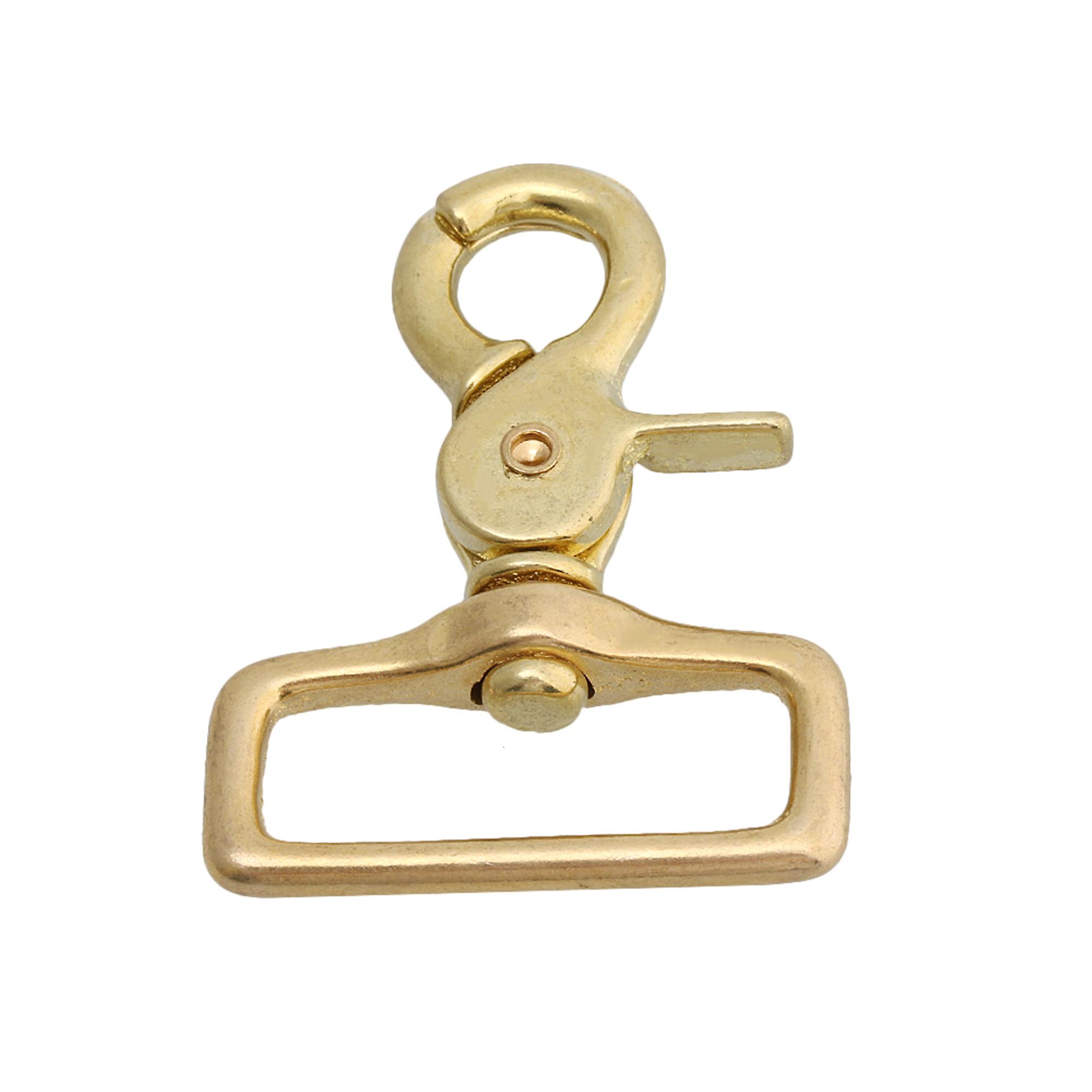 Inner 40MM Brass Square Swivel Trigger Snap Hook Clip for Leather Bag