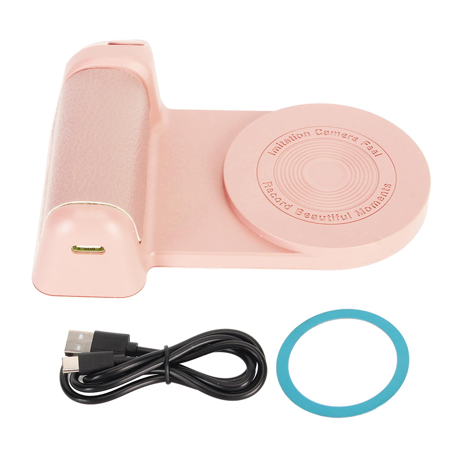 Magnetic Camera Handle with Bluetooth Remote - Universal Smartphone Photo Holder, Pink