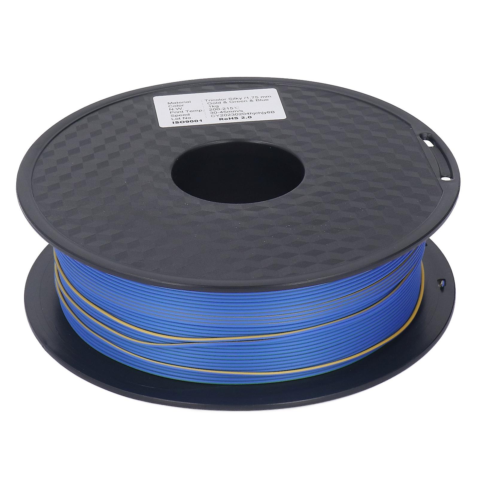 3D Printer Filament Tricolor Filament 1.75mm PLA Filament Consumable Printing Material for Model Crafting