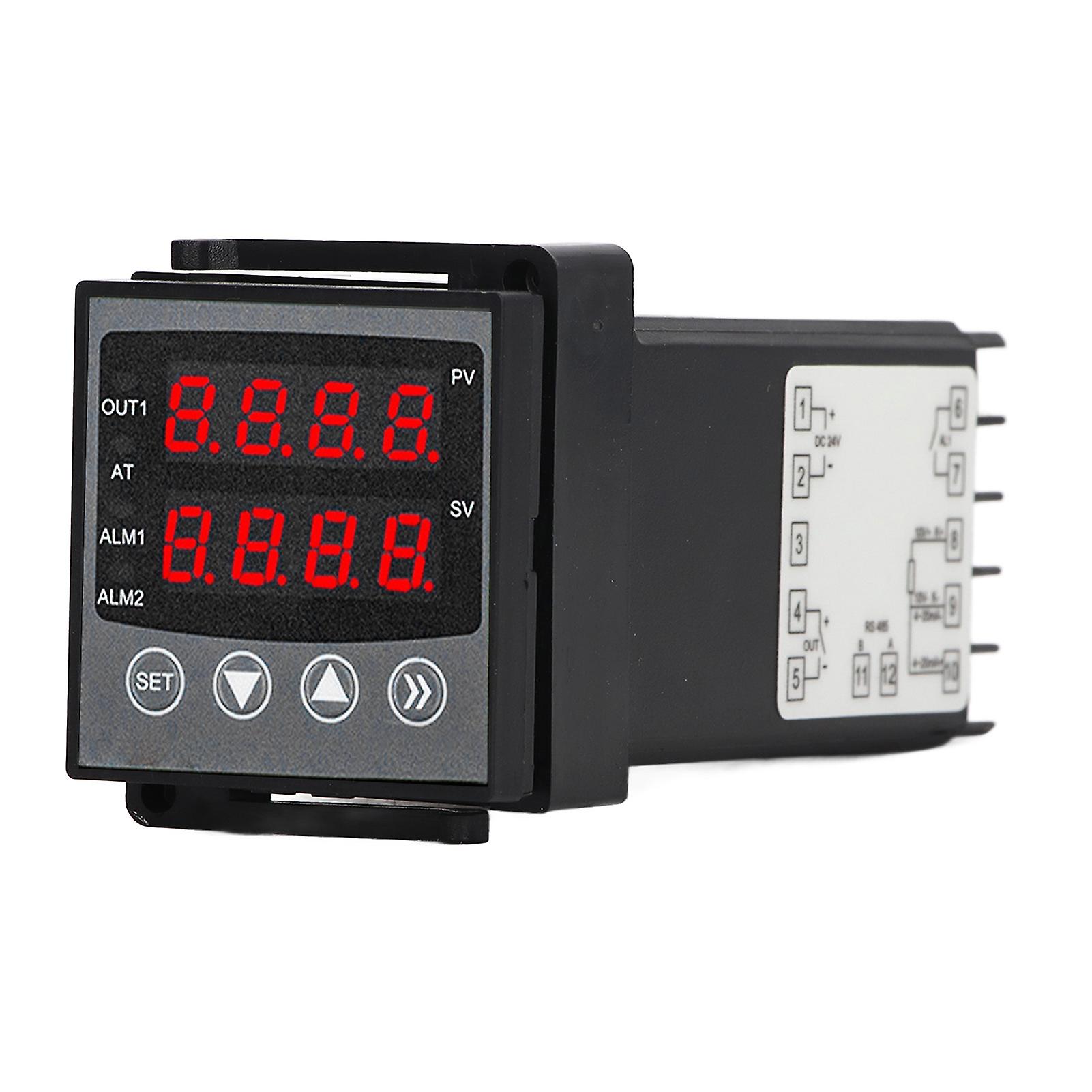 DC 24V Temperature Controller with PID, Dual Digital Display & Alarm Function