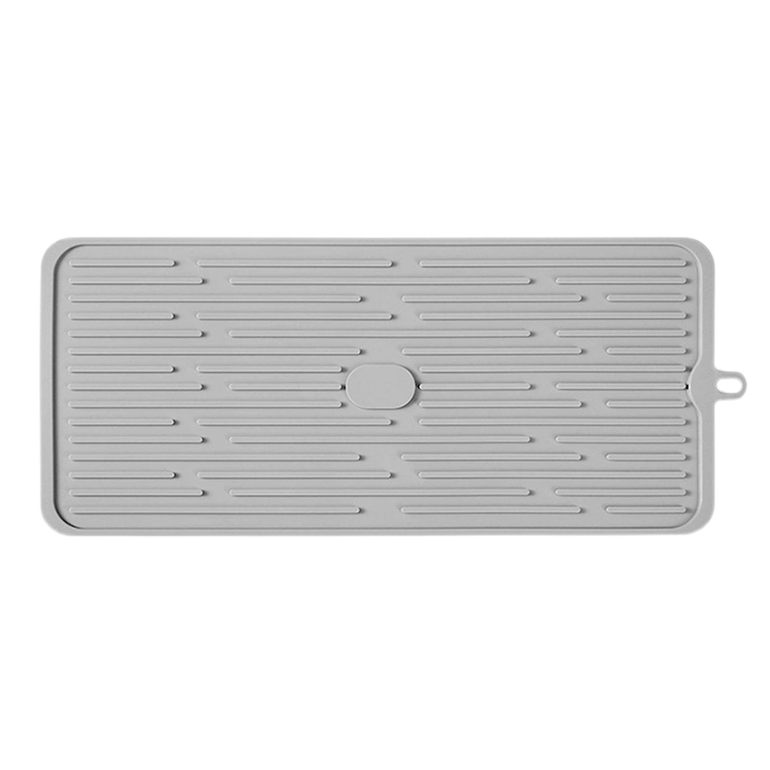 BoSaiD Drain Pad Easy to Clean Hanging Hole Anti-scalding Silicone Tableware Drying Mat Faucet Drip