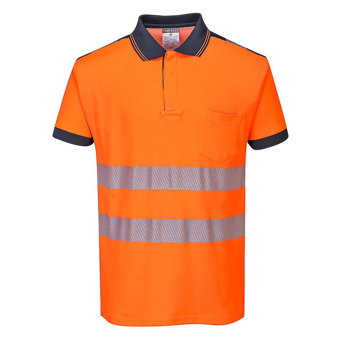 Portwest T180 Pw3 Hi Vis Polo Shirt Short Sleeved
