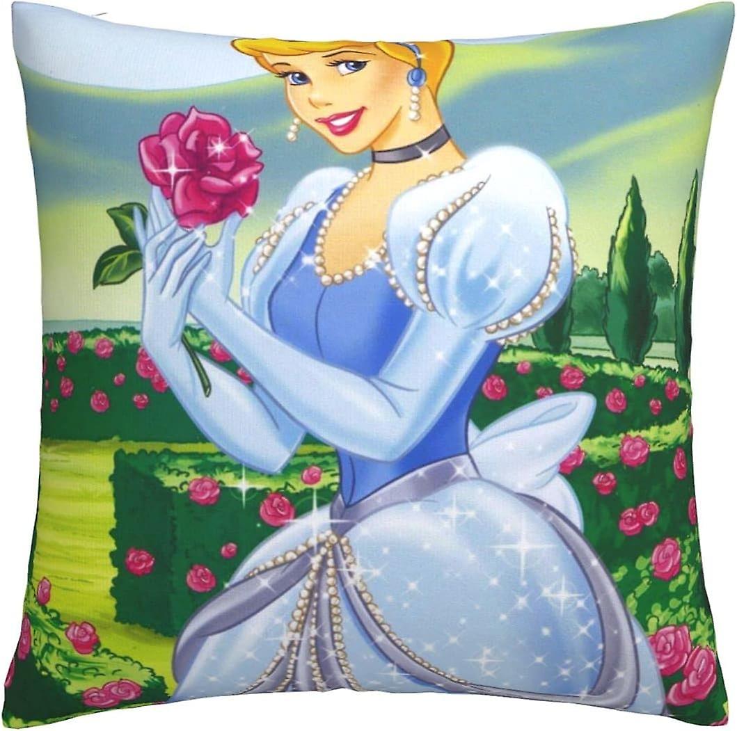 シンデレラソフトクッションカバー45x45cmスクエアスロー枕カバー快適な装飾スロー枕カバーインビス付きソファベッドルーム用高級枕カバー