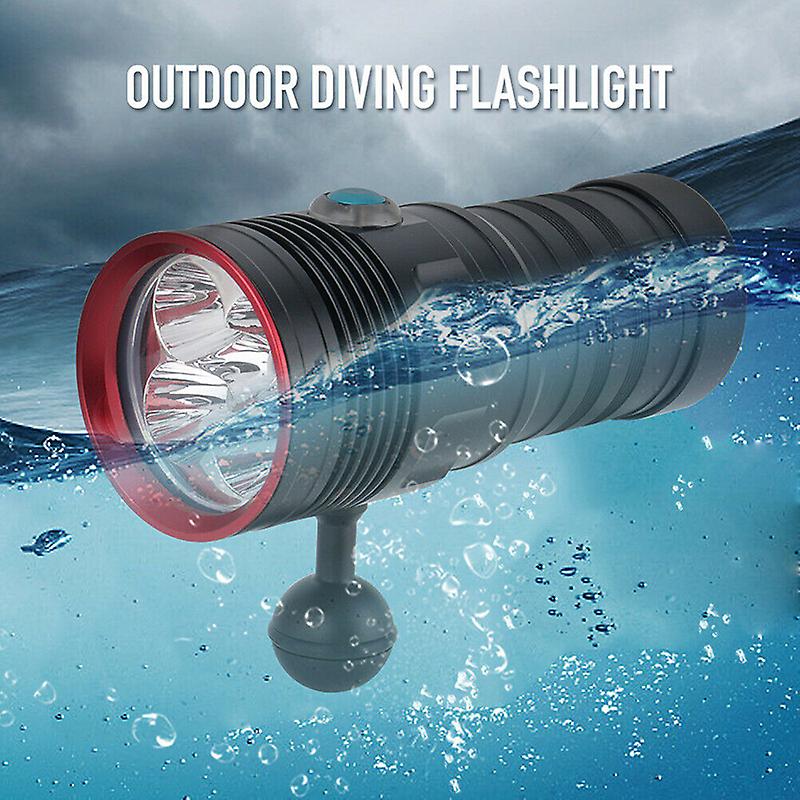 LED Diving Torch Flashlight Underwater 80M Waterproof Bright Light for Outdoor