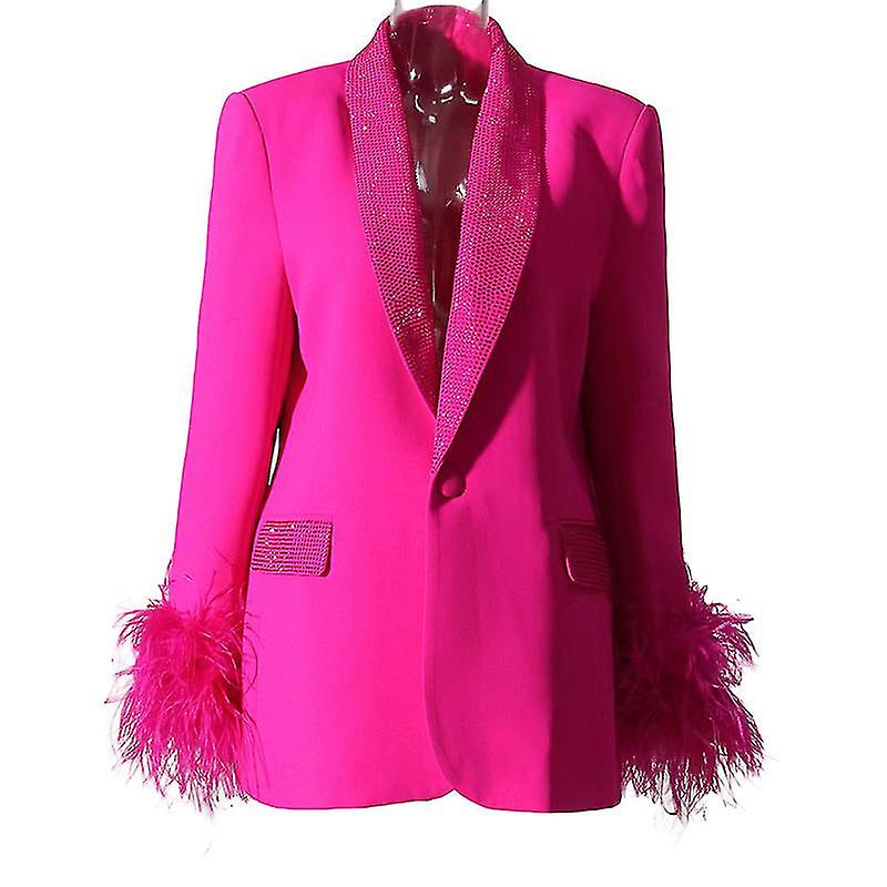 المرأة كم طويل مفتوحة الجبهة السترة معاطف مكتب العمل سترة-hy