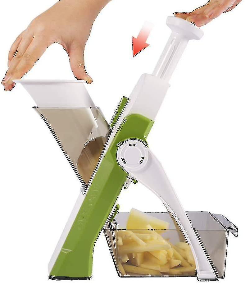Mandoline Slicer, Multifunktionaler Gemüsezerkleinerer, Gemüseschneider, Gemüseklischee, Kartoffelschneidemaschine, Gemüse Chopper Grün
