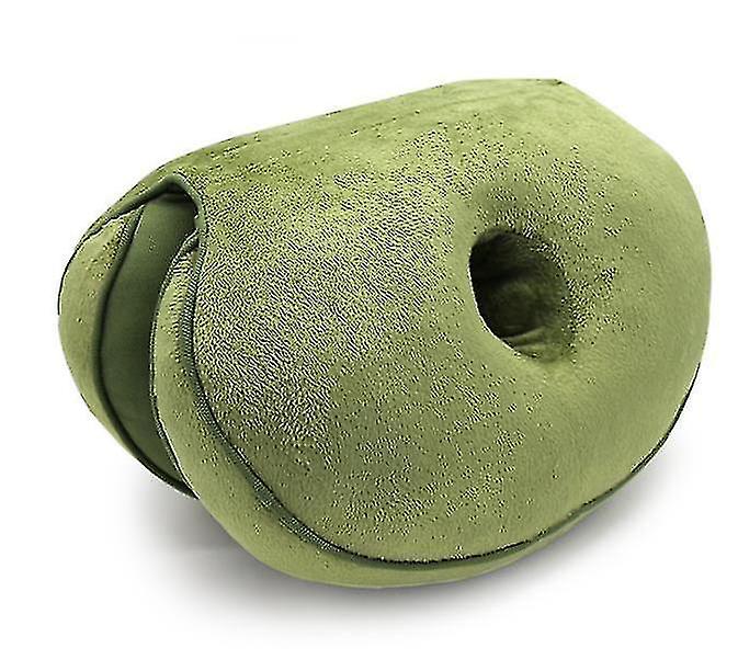 Multifunctional Double-folding Comfort Seat Cushion,memory Foam Buttocks Cushion（army Green）