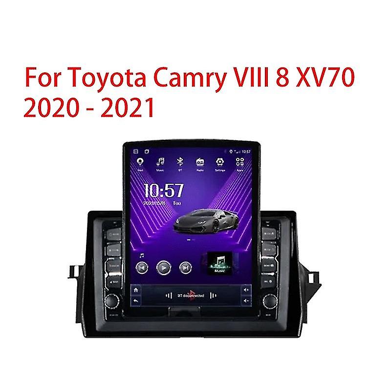 Tesla Type Android For Toyota Camry VIII 8 XV70 2020 -2021 Car Radio Multimedia Video Navigation GPS