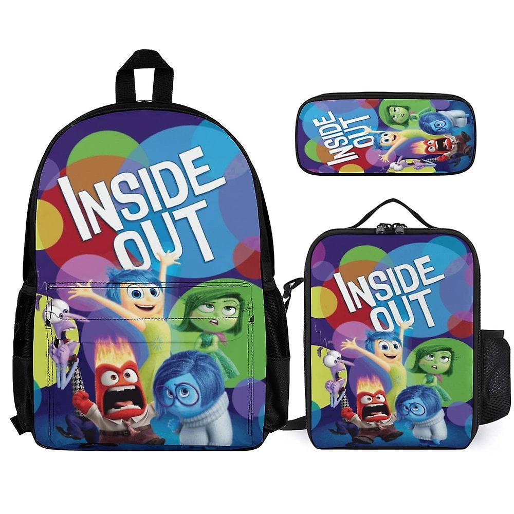Inside Out 3Pcs Backpacks Sets with Lunch Bag And Pencil Case