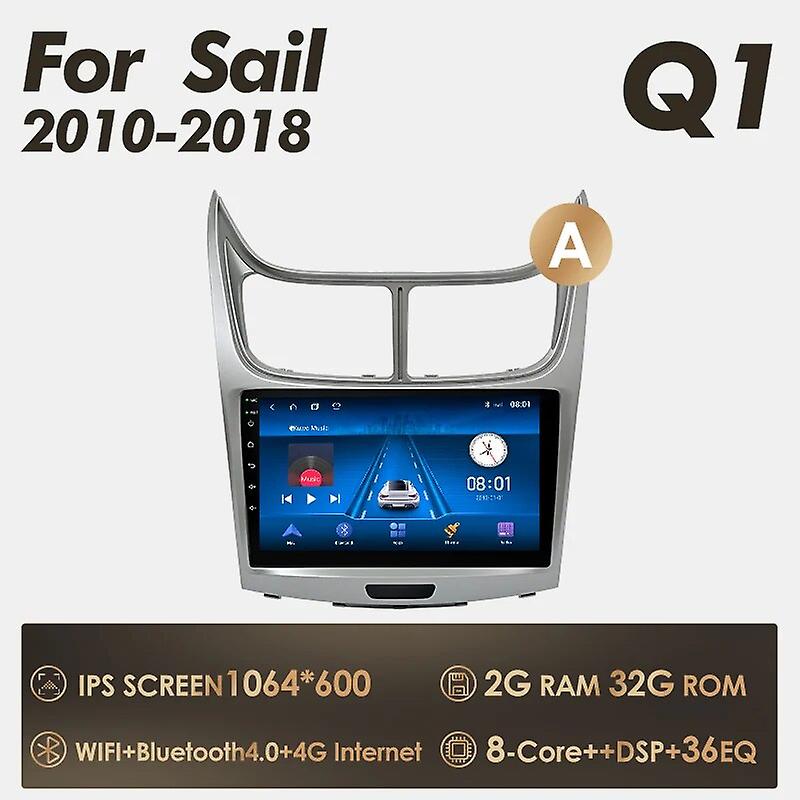 Car Radio 2 Din Chevrolet Sail 2010-2018 Android 10.0 Gps Navigation Bluetooth Player Deckless Car Stereo Headunit Rear Camera