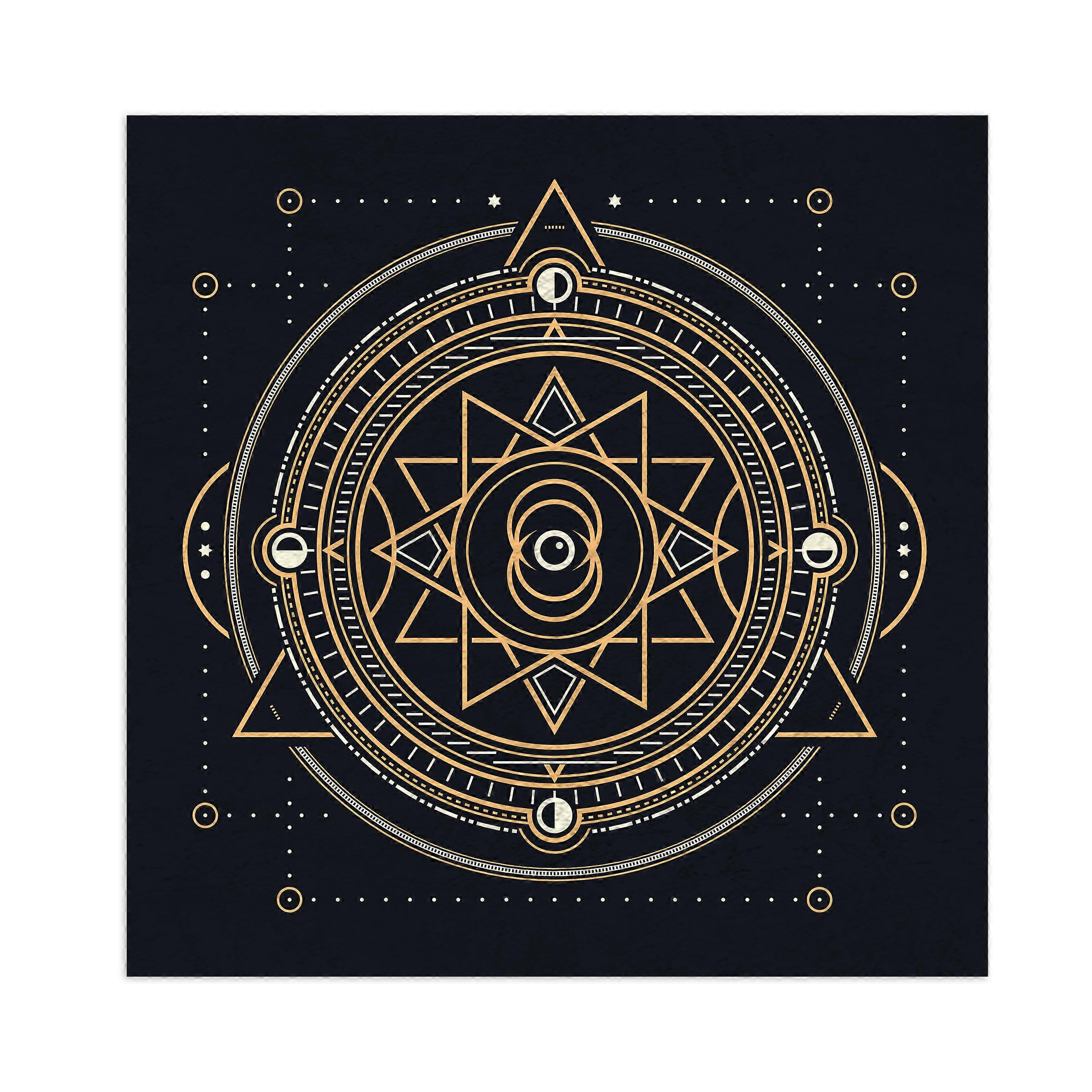 Scared Geometry Decorative Circle Rug