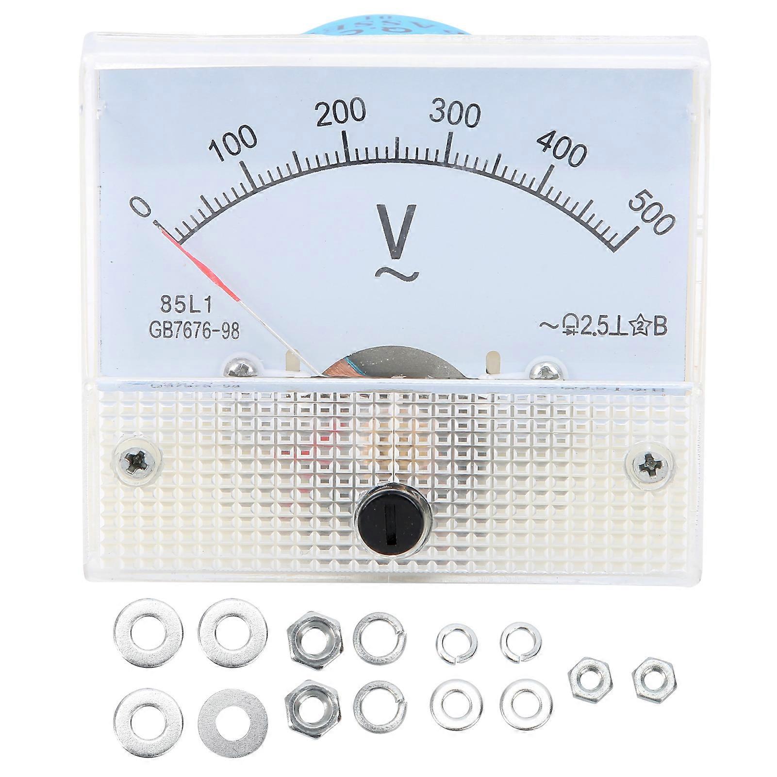 85L1 AC0?500V Pointer AC Voltmeter Header Electrical Voltage Measuring Device Tool