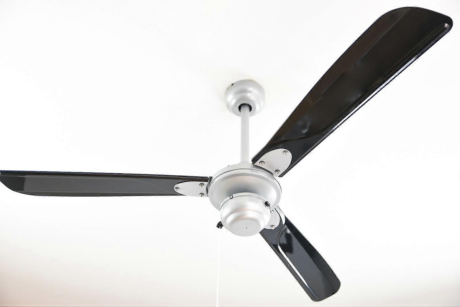 Outdoor Ceiling Fan Mountain Gale 132cm / 52" Silver