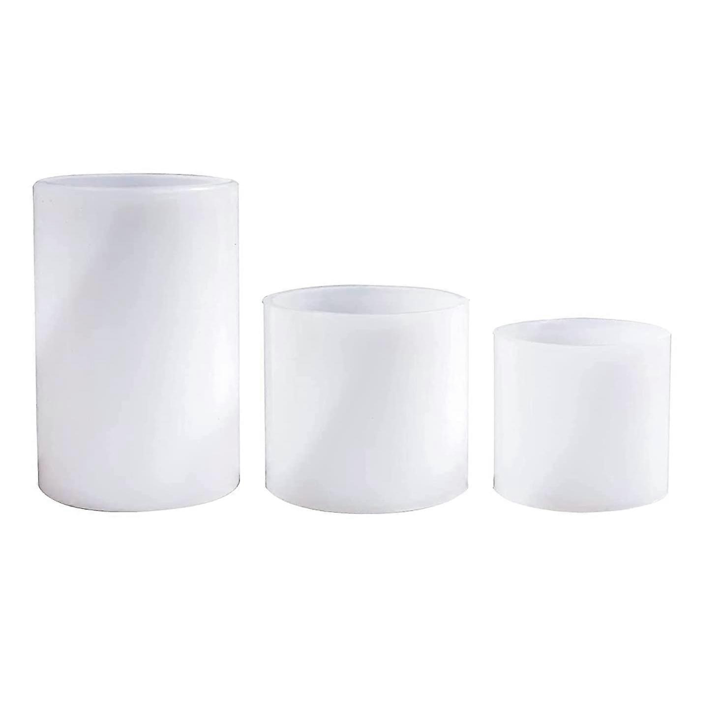 Cylinder Crystal Tealight Candle Holder Molds,Candle Resin Silicone Molds for Casting,DIY Soap Maki