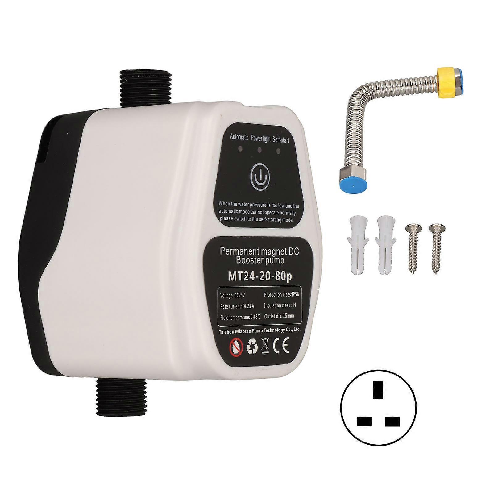 Booster Pump Automatic Water Pressure Shower Boosting Recirculating Wall Mounted DC Pump 100?240V UK Plug