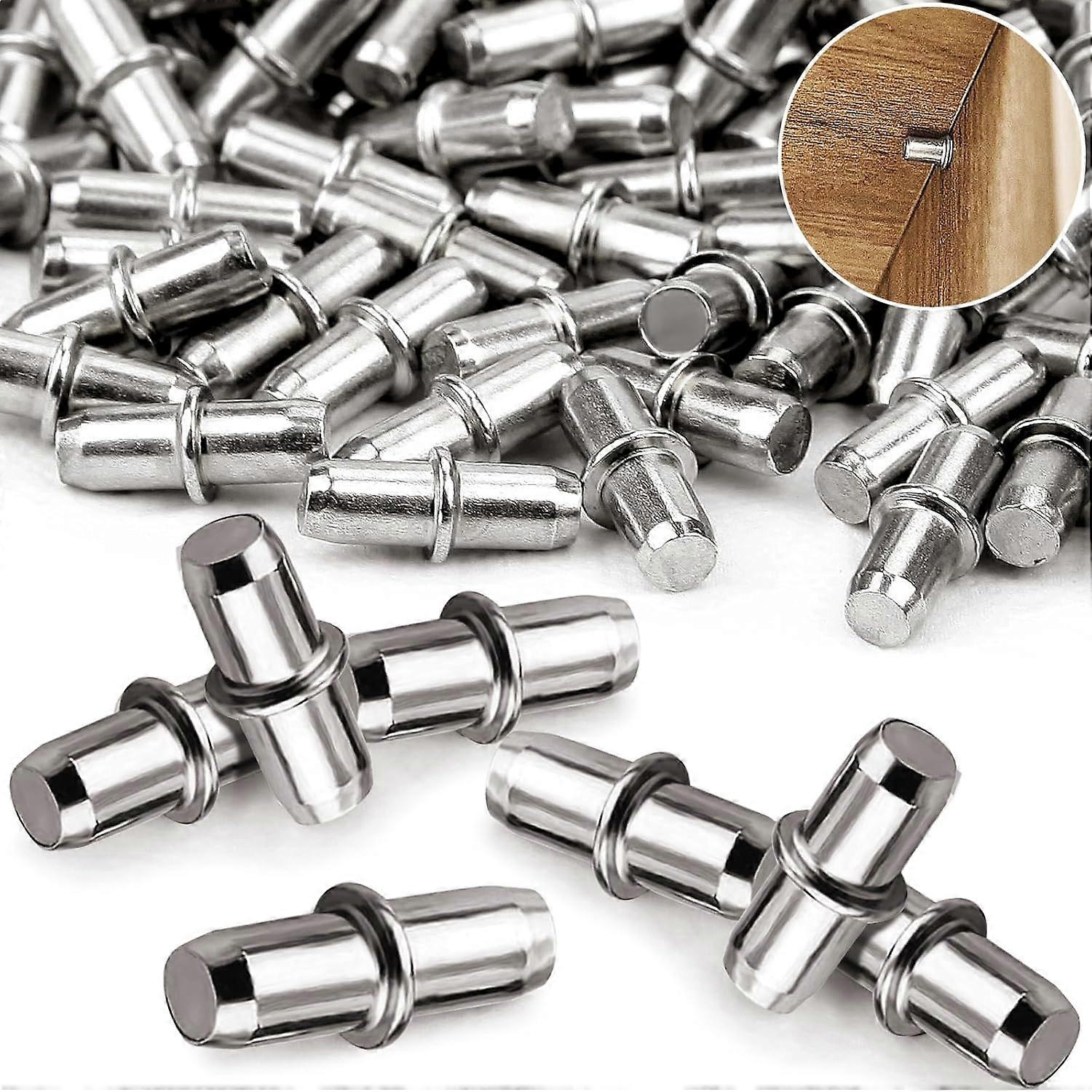 Shelf Support Pack of 80 Shelf Brackets Diameter 5 mm Floor Support with Ring Shelf Holder Shelf Pins Shelf Support for Shelves Made of Solid Steel fo