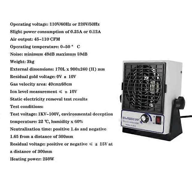 Sl-001 St-1111a St-101a Sl-801d Pc Ionizing Air Blower Ion Anti-static Eliminate Equipment Esd Desktop Simco Deionizing Fan