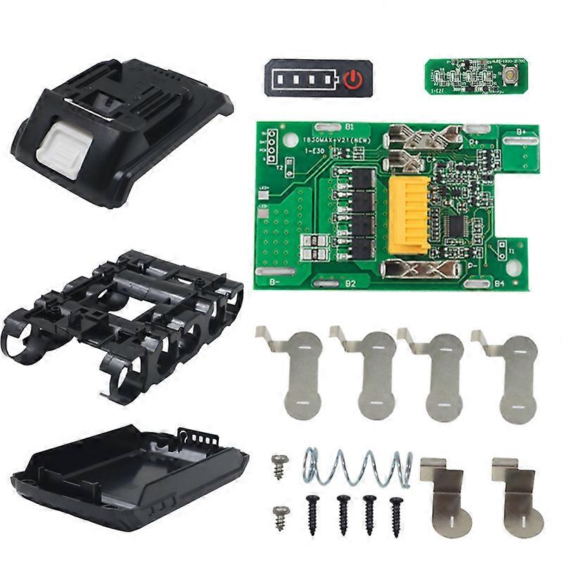 Bl1815 5 X 21700 Li-ion Battery Case Charging Protection Circuit Board Pcb Led Indicator Label Box For Makita 18v 30ah Housings