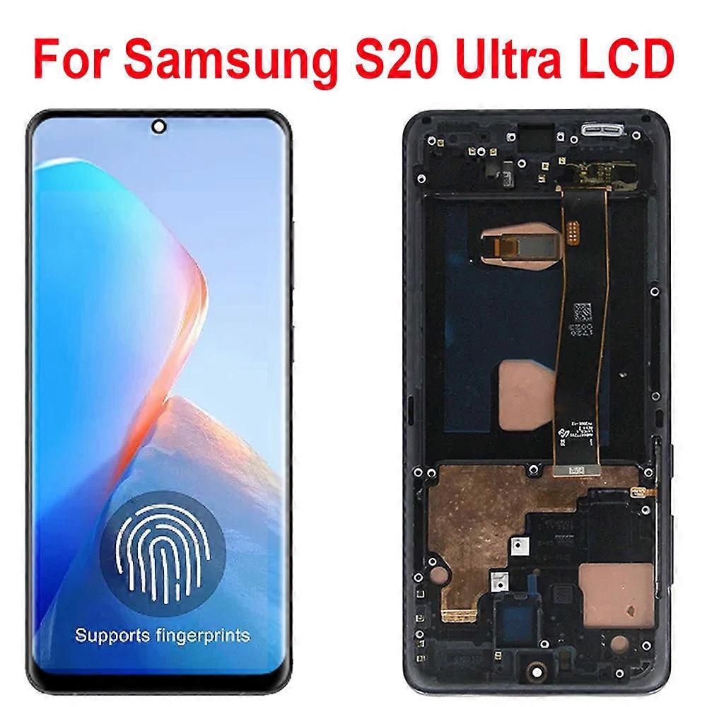 Tib S20 Ultra Screen Replacement Amoled Lcd Display For Samsung S20 Ultra G998f Sm-g988b/ds G9880 Lcd Display Touch Panel With Frame