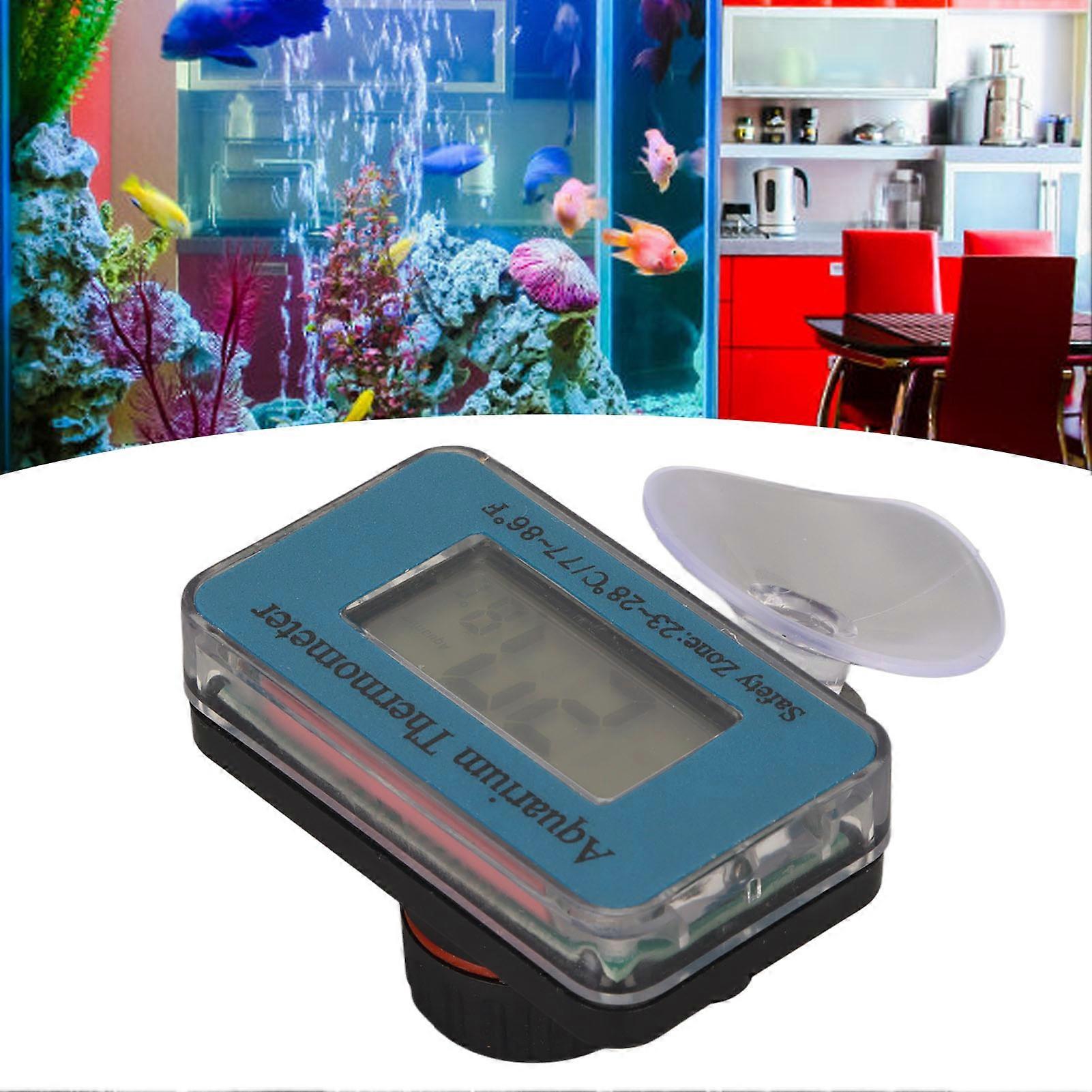 Aquarium Thermometer Waterproof Large LCD Display Cordless Design ... - Water Temperature Sensor For Fish Tank