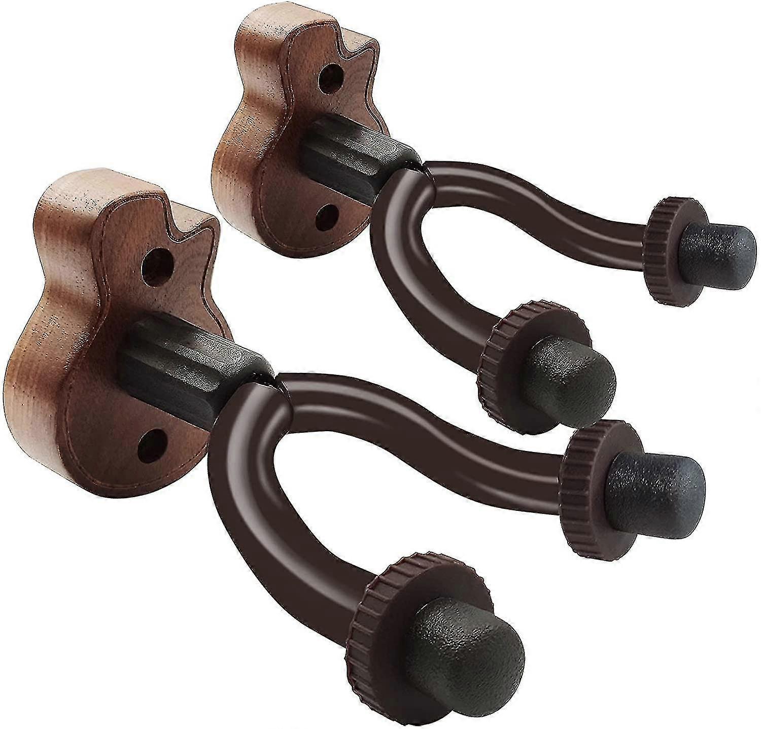 Guitar Hooks Removable Black Walnut Beveled Edge Base Short Hooks