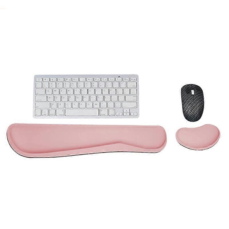 Suuyar Keyboard Wrist Rest Ergonomic Pink Wrist Rest for Keyboard and Mouse Memory Foam Wrist Rest Support Pad Non Slip Keyboard Mouse Wrist Rest Pad 