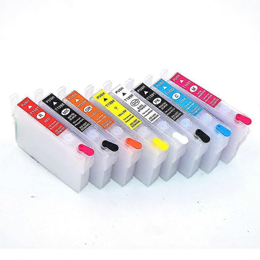 hg R 2000 8color *15ml/ PC for Epson T1590-T1599 Refillable Ink Cartridge with ARC Chip For Epson Stylus R2000 Inkjet Printer