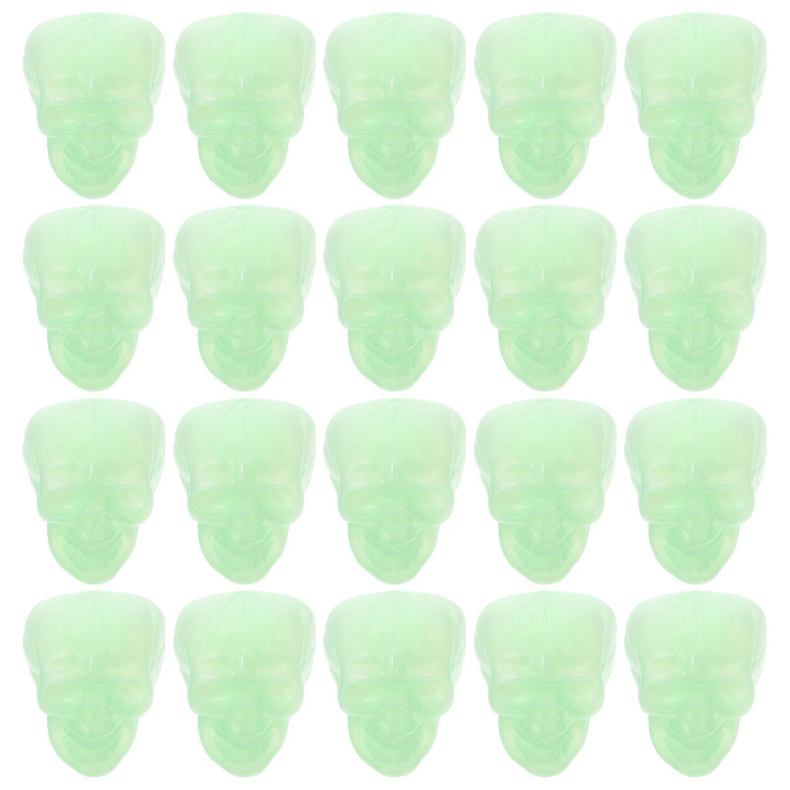 20Pcs Halloween Skull Model Small Plastic Skeleton Head Decor Simulation Skull Decor