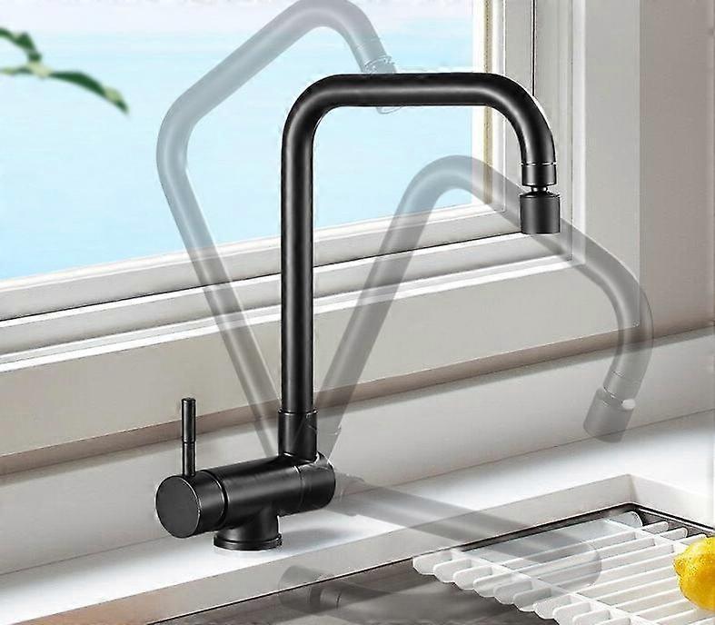 Black Folding Kitchen Mixer Folding Kitchen Faucet With 2 Choice Of Jets Under Window Kitchen Mixer With 360 Swivel Spout Folding Sink Taps In Front O
