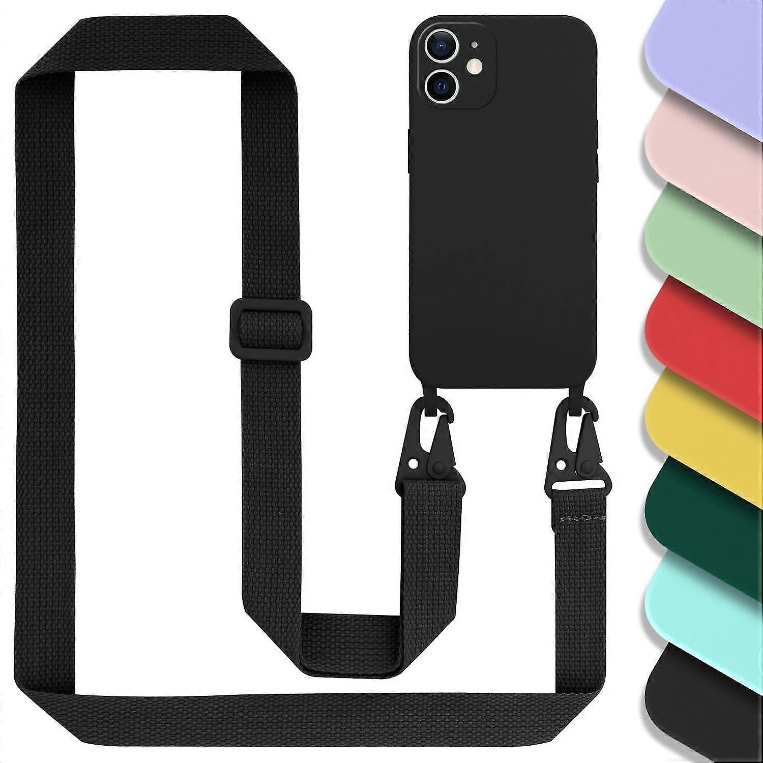 Phone Case For 12 Mini Silicone Protective Case With Length Adjustable Cord