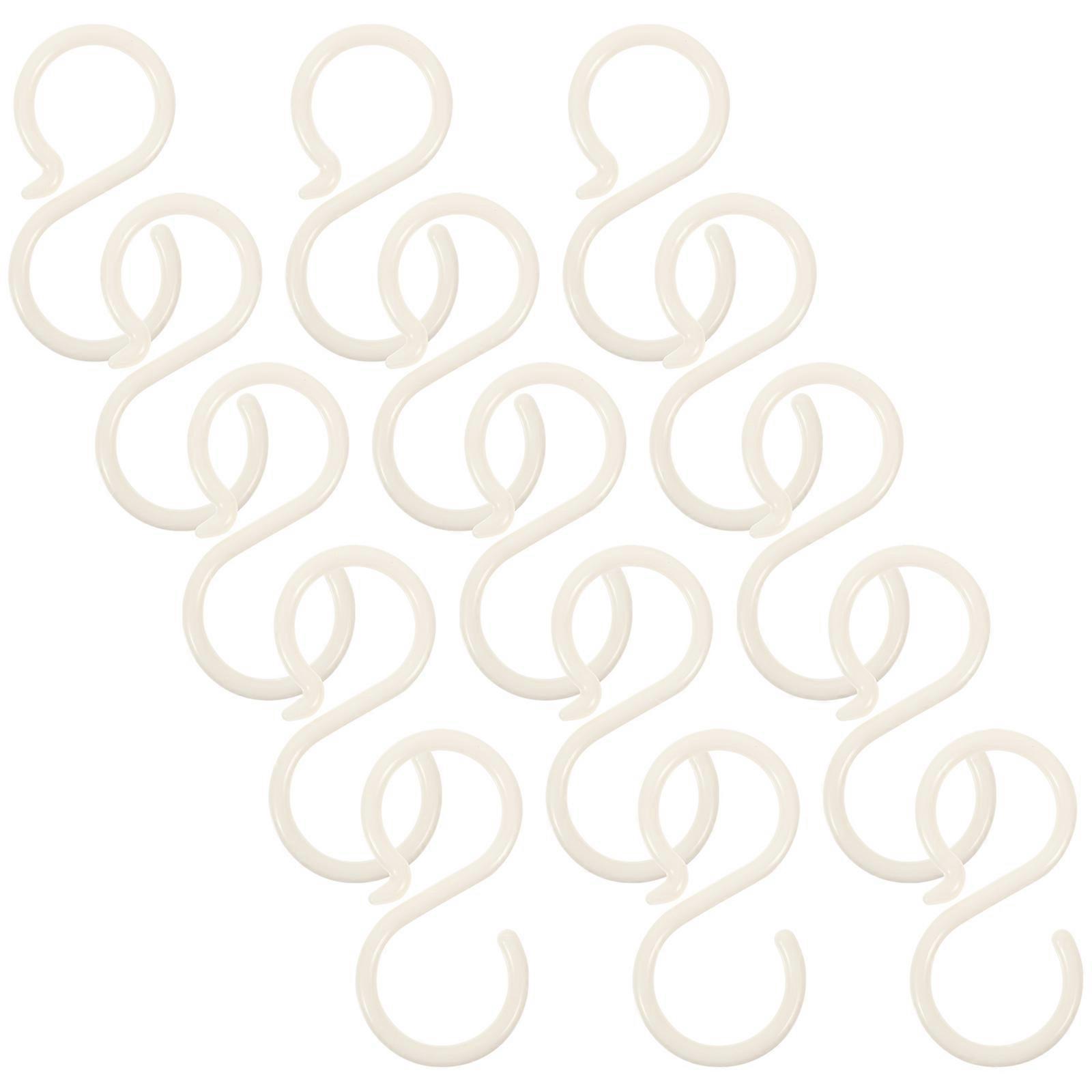 40pcs S-shaped Hooks No Punching S Hooks Hanger for Headband Scrunchies
