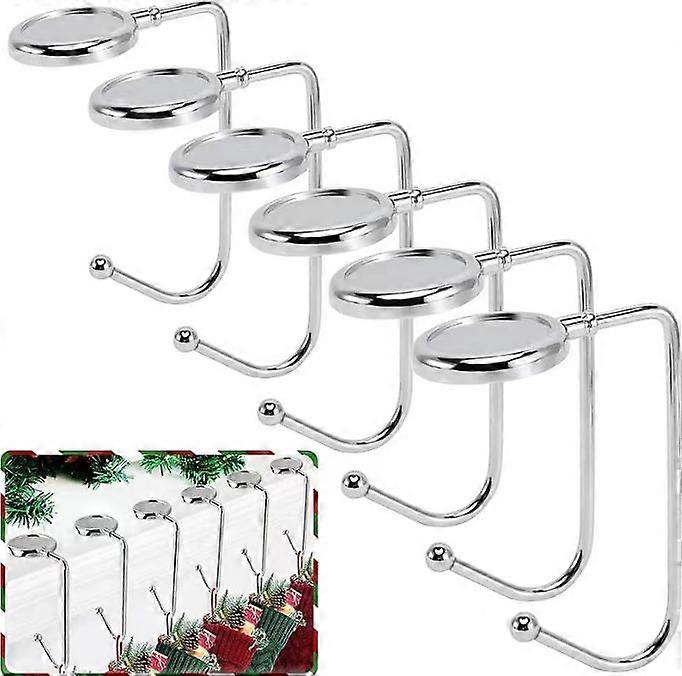 Stocking Holders for Mantle Set of 6,Non-Slip Fireplace Stocking Holder