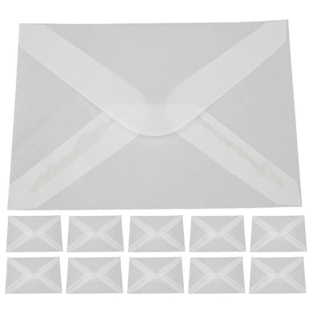 50pcs Translucent Letter Envelopes Party Blank Envelopes Portable Envelopes for Invitation