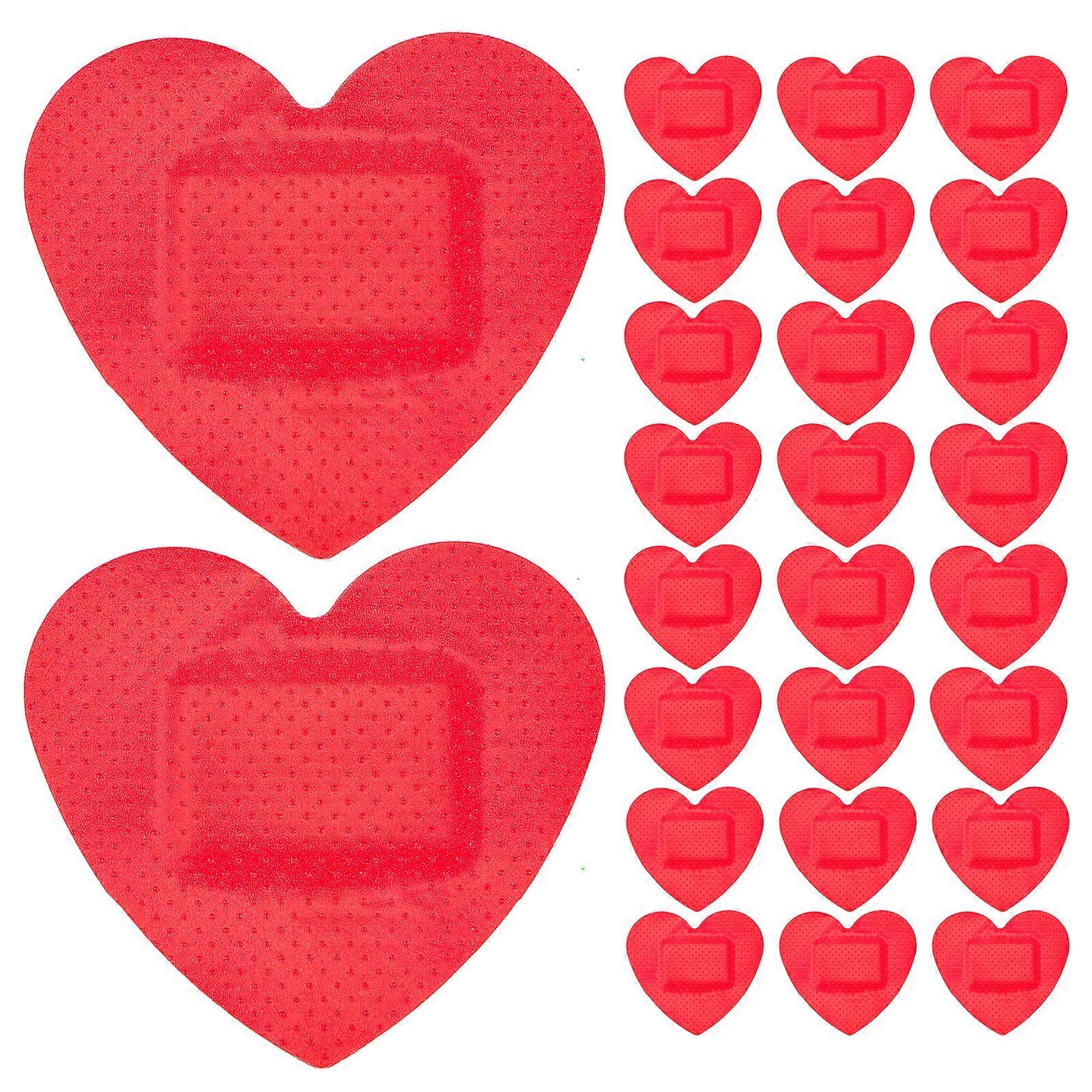50Pcs Heart Shaped Wound Bandages Household First Aid Patches Adhesive Wound Patches