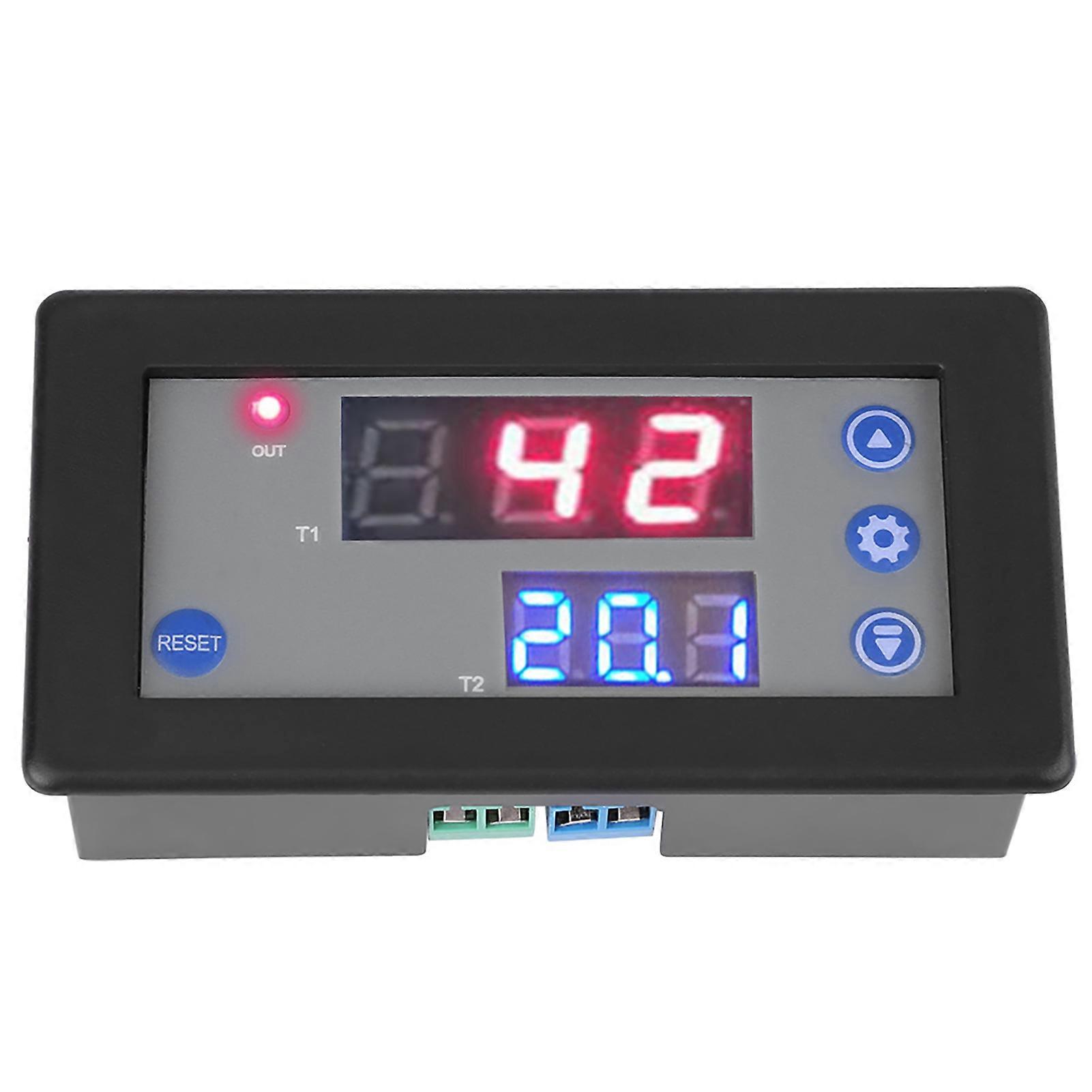 12V Timing Delay Relay Module Cycle Timer Digital LED Dual Display