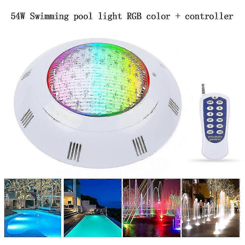 45w Ip68 Rgb Led Swimming Pool Light With Remote Controller Pool Equipment 12v BNW