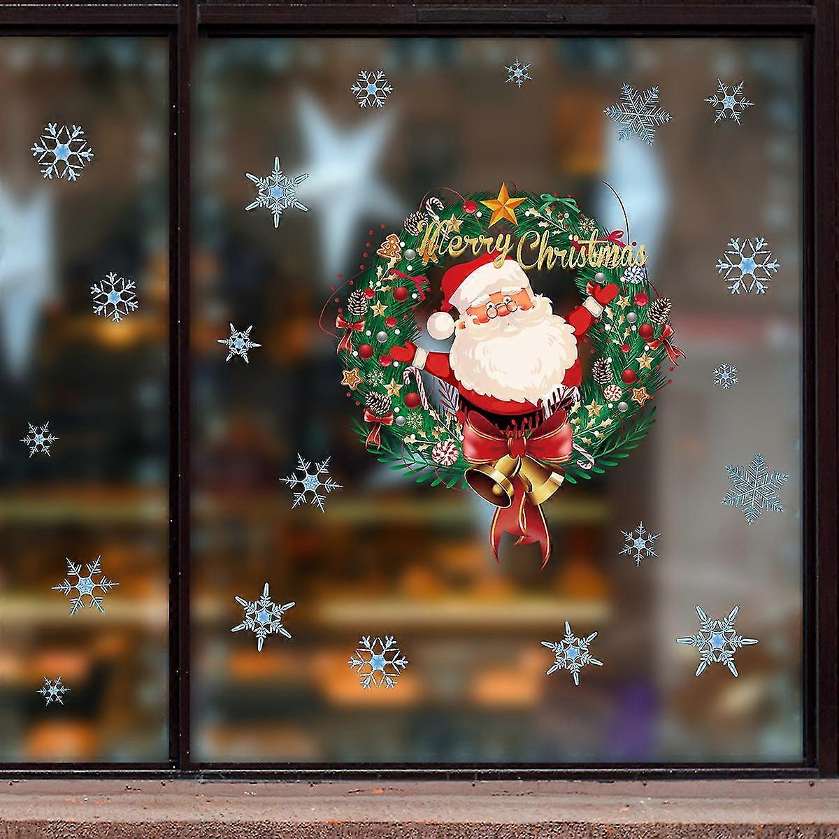 1pc Christmas Decor Door Wall Sticker Background