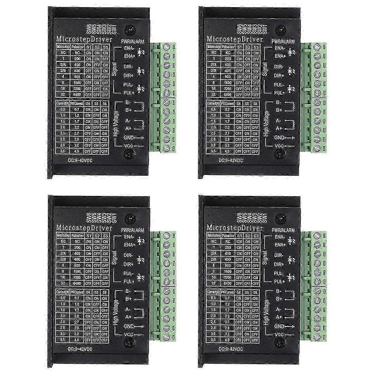 TB6600 Stepper Motor Drivers, 4Pack 4A Stepper Driver Controller CNC Digital Mini Step Driver for 4
