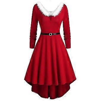 knee length dresses for ladies 2022 Christmas Lady Cosplay Costume Christmas Party Suit Sexy Red Dress Bunny Girl Uniform, M main image 1
