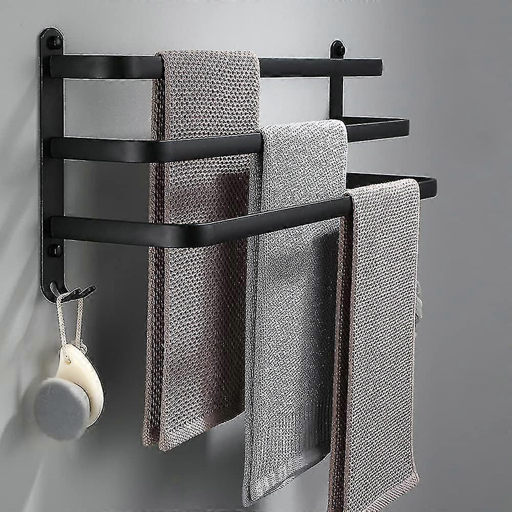 Aluminum Wall Mounted Towel Rack - 3 Layers - 40cm - Waterproof