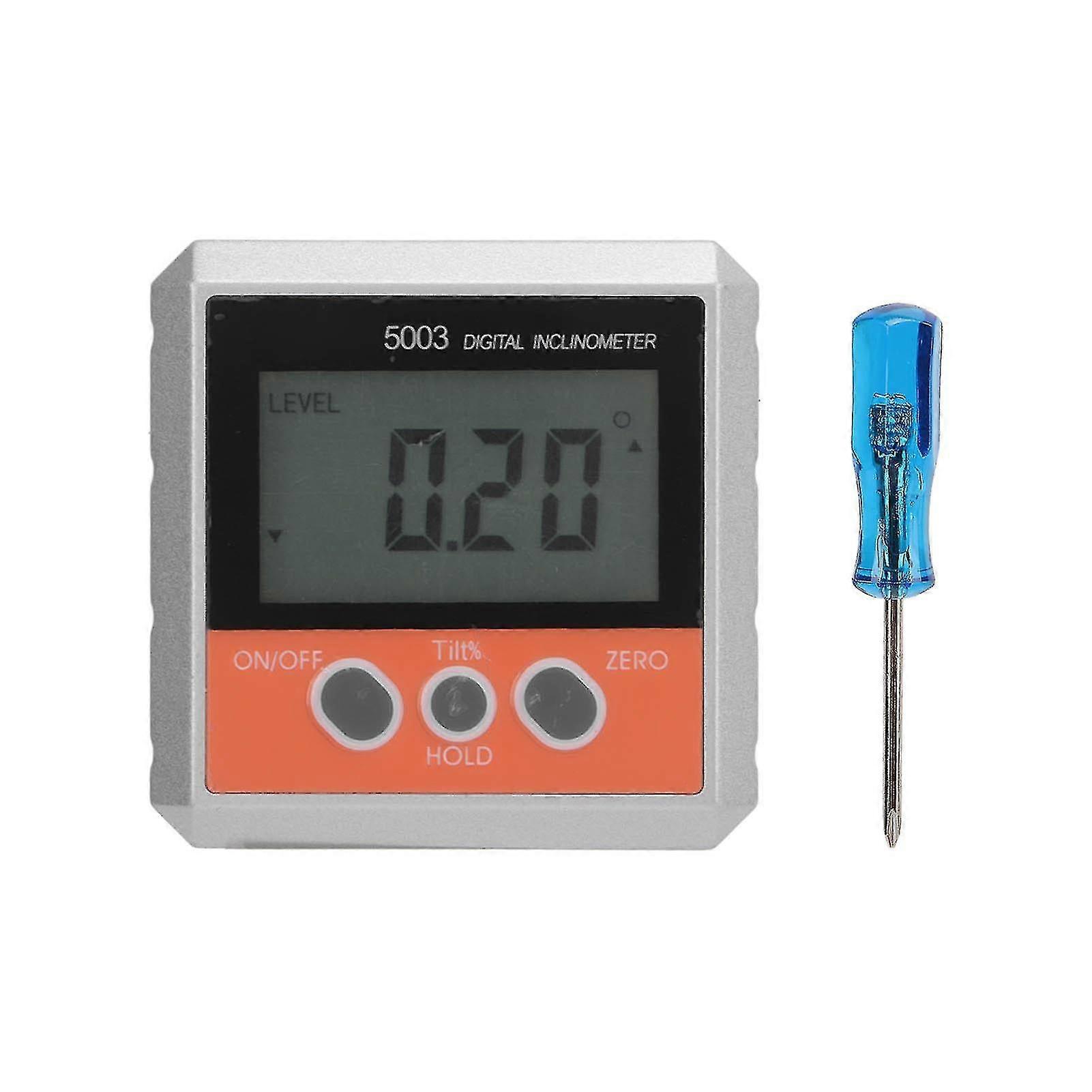 Ruoshui 5003 digital inclinometer magnetic 4x90 electronic protractor ip54 waterproof angle level finder gauge