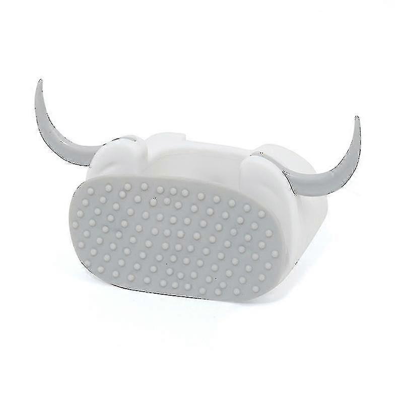 Mop Frame, Horn Shape Hole-free Strong Traceless Wall Hanging Mop Frame(3 Pieces,white)