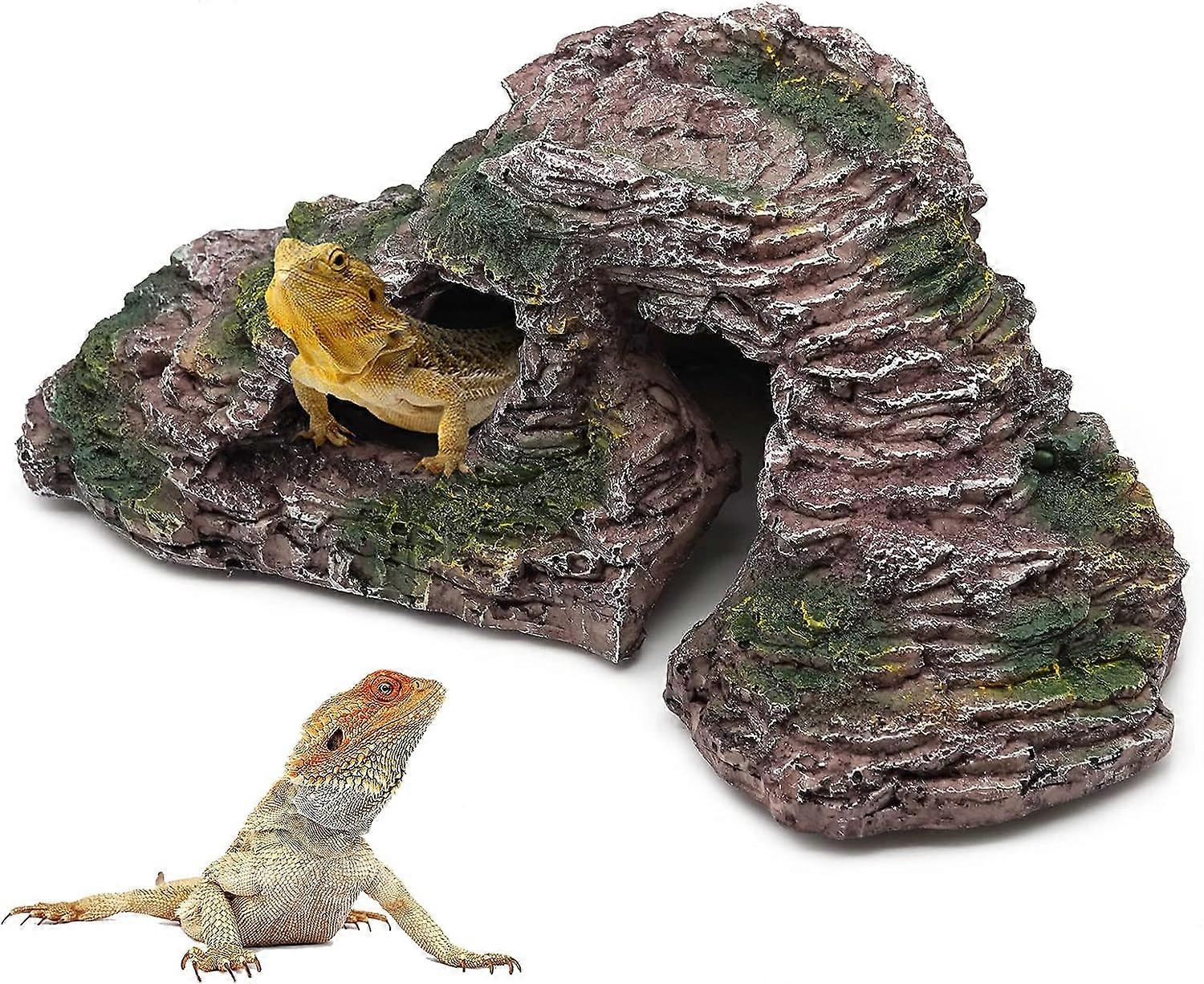 Reptile hideout, bearded dragon lizard gecko snake hideout, reptile and amphibian habitat decoration,2024 Ping