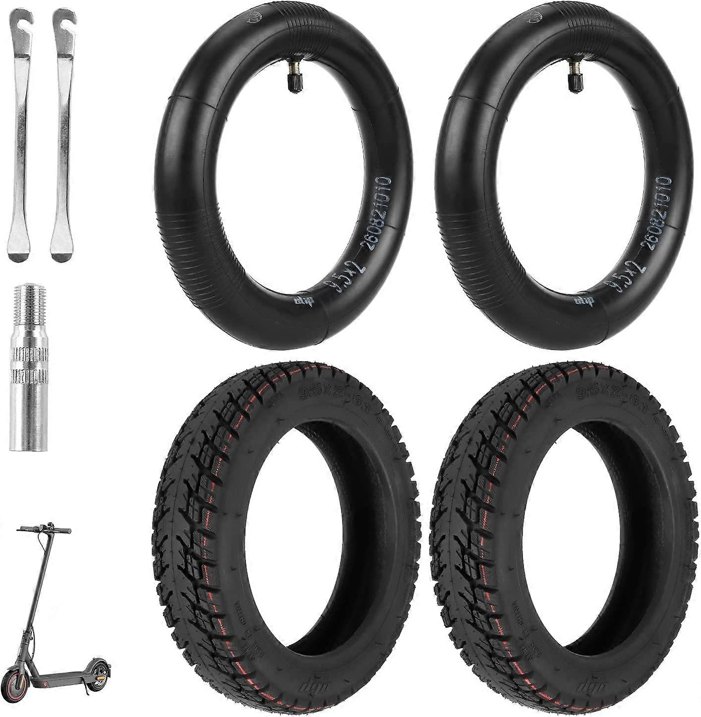 2 conjuntos 9,5 * 2-6,1 pneu sem câmara off-road com câmara de ar pneu de 9,5 polegadas para scooter Xiaomi M365 Pro Pro2 1S MI3 Lite de 8,5 polegadas