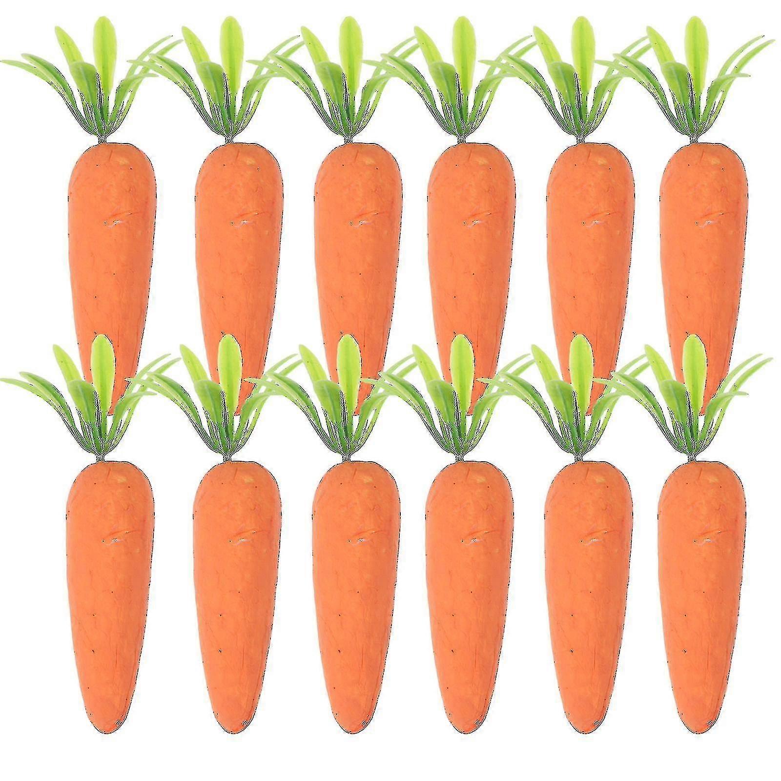 Exquisite 24pcs Easter Artificial Carrot Simulation Carrots Decor Carrot Easter Decor