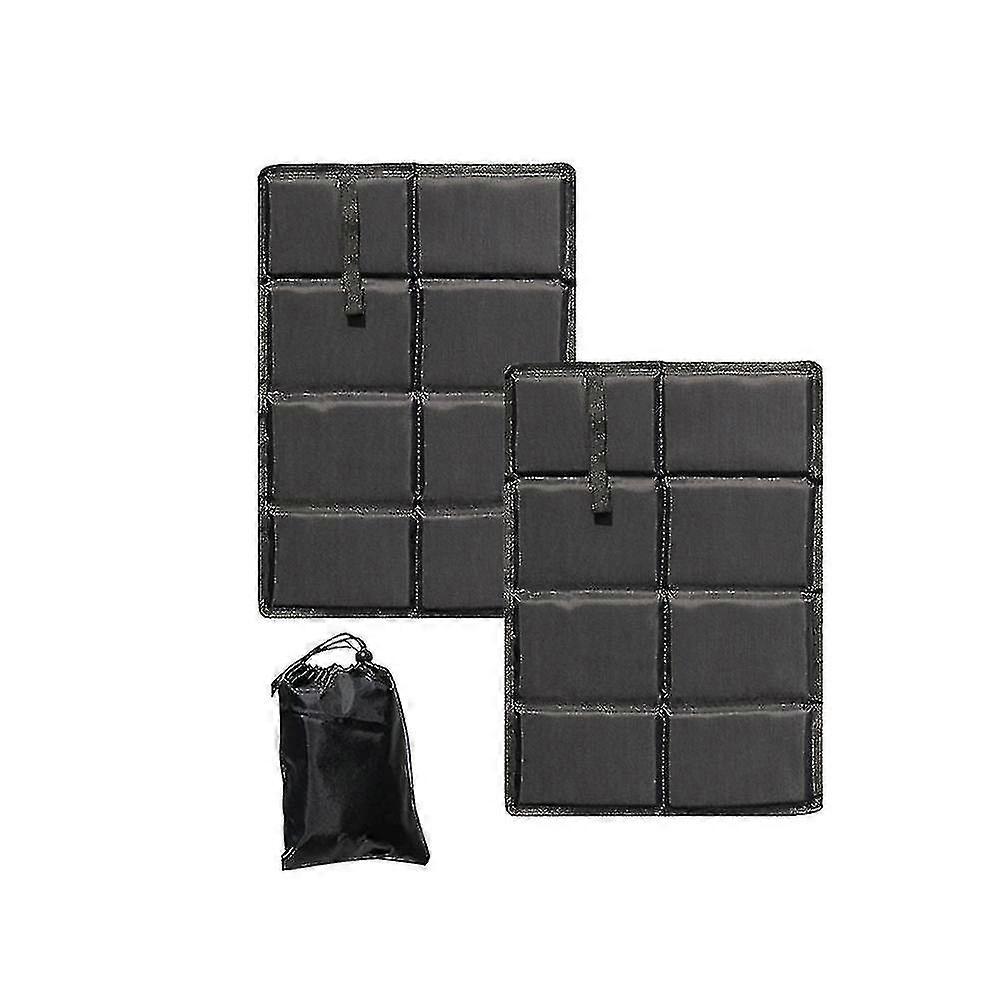 Upgraded Foam Hiking Seat Pad,foldable Waterproof 3 Layers,2pack,black