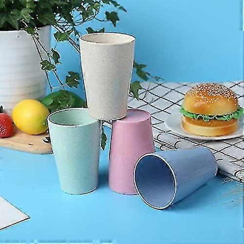 Wheat Straw Reusable Cup Drinking Cup Set Eco-friendly Biodegradable--