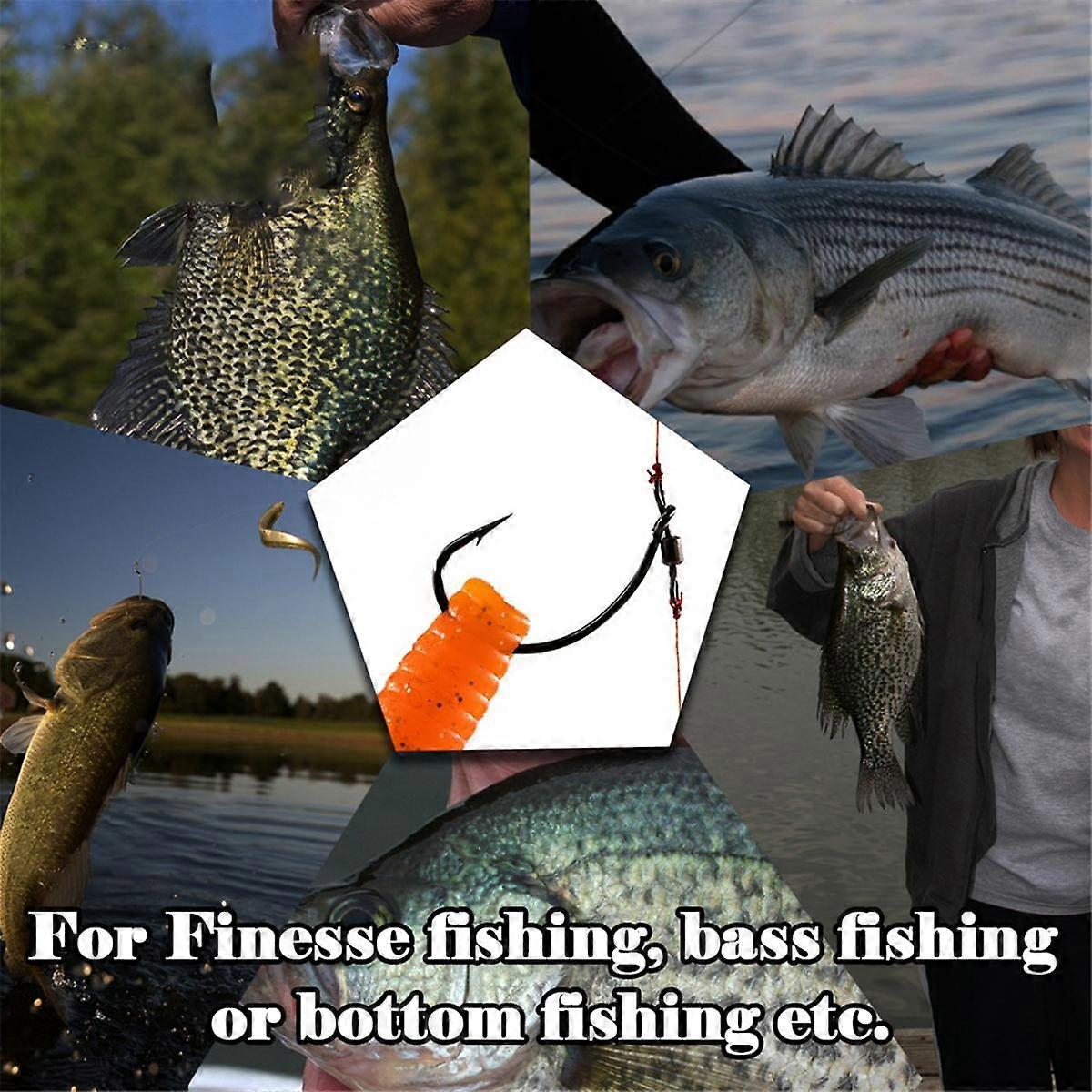 Bait Fishing Reverse Fish Hooks Reinforced Fish Hooks Quick Bait Fish Hooks for Carp, Bass, Perch