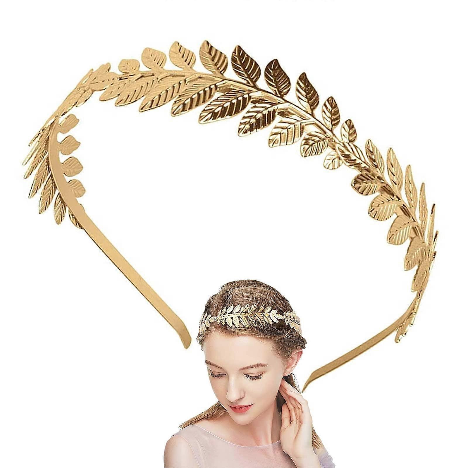 Gold Leaf Headband Eris Headband -- Gold – Jennifer Behr LLC main image 3